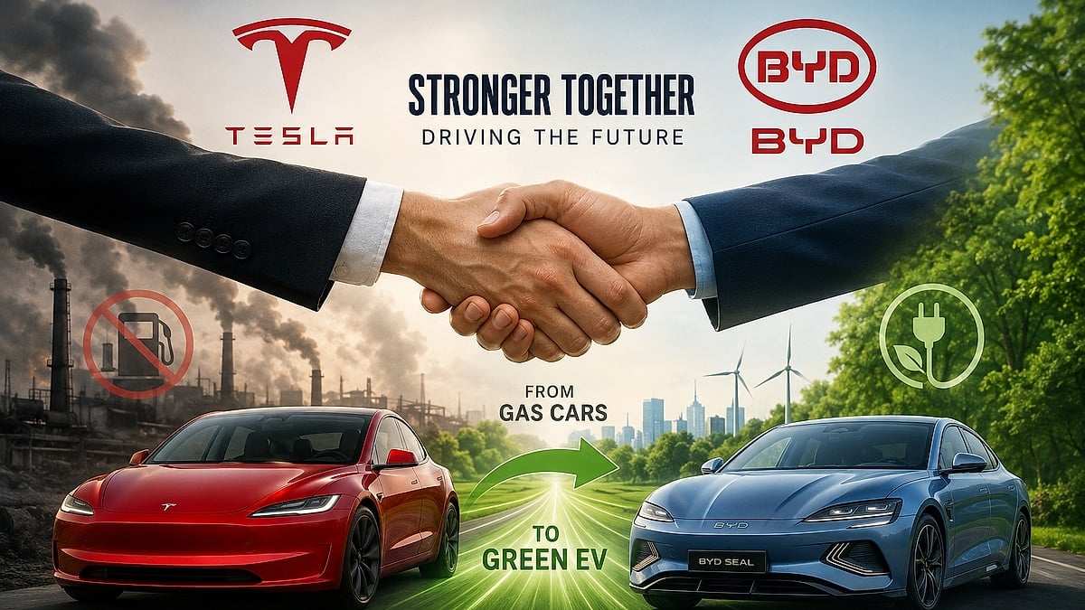 Tesla and BYD are actually working for the same future of helping to transition from ICE to EV cars
